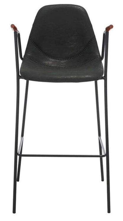Safavieh - Tanner Mid Century Barstool - Black - Walnut - BST3001D veiw 1