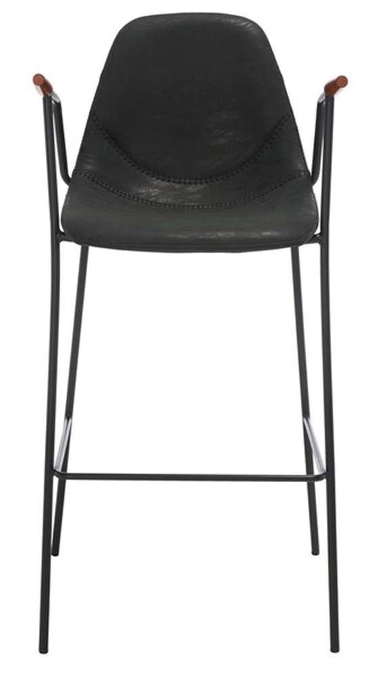 Safavieh - Tanner Mid Century Barstool - Black - Walnut - BST3001D veiw 1
