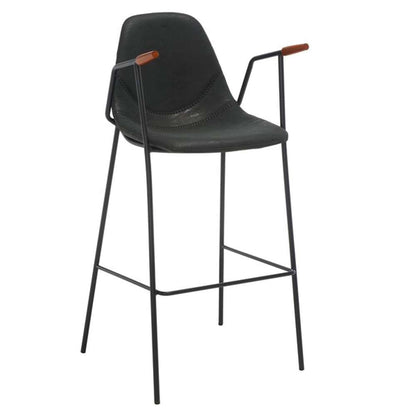 Safavieh - Tanner Mid Century Barstool - Black - Walnut - BST3001D veiw 3
