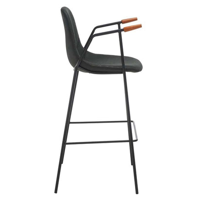 Safavieh - Tanner Mid Century Barstool - Black - Walnut - BST3001D veiw 4