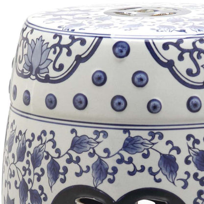 Safavieh - Tao Garden Stool - Blue - White - ACS4548A veiw 2