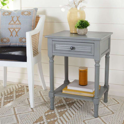 Safavieh - Tate 1Drw Accent Table - Distressed - Grey - ACC5714C veiw 2