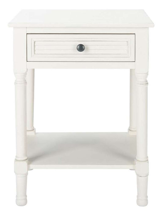 Safavieh - Tate 1Drw Accent Table - Distressed - White - ACC5714A veiw 1