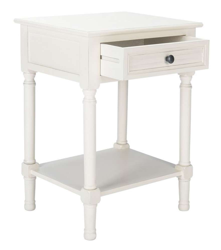 Safavieh - Tate 1Drw Accent Table - Distressed - White - ACC5714A veiw 4