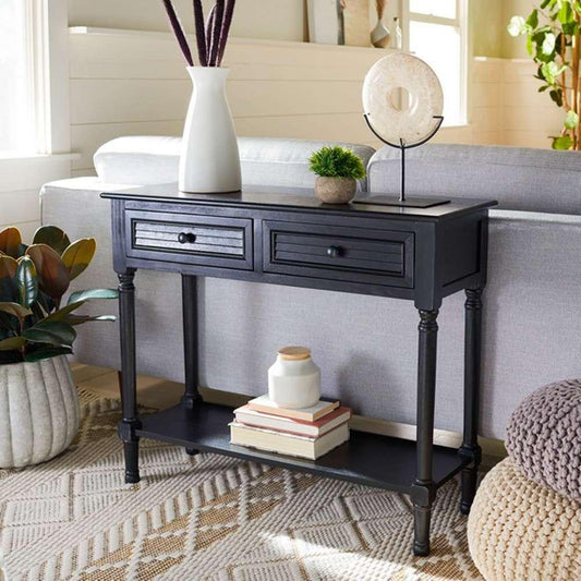 Safavieh - Tate 2Drw Console Table - Black - CNS5720B veiw 2
