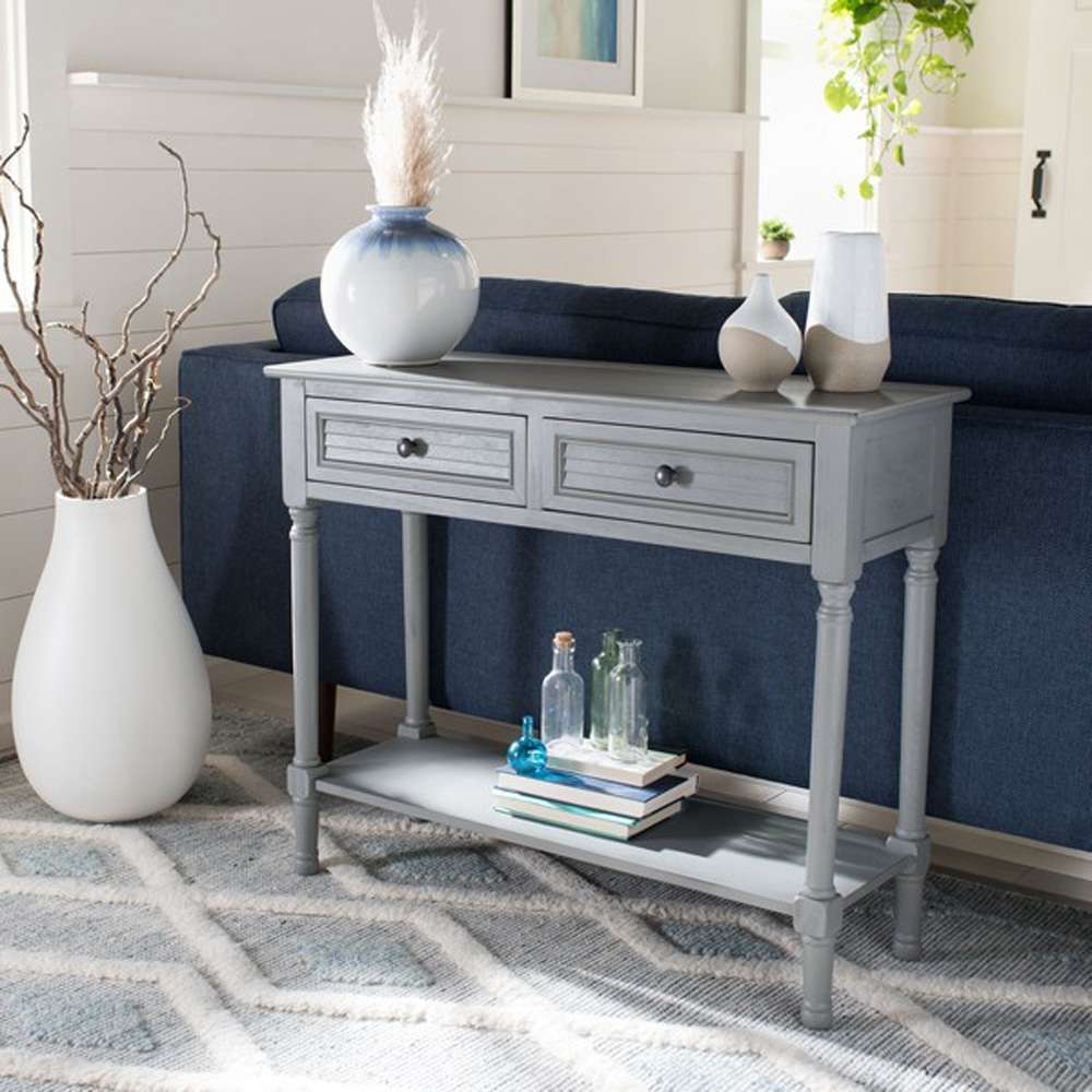 Safavieh - Tate 2Drw Console Table - Distressed - Grey - CNS5720C veiw 2