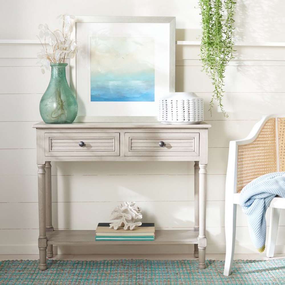 Safavieh - Tate 2Drw Console Table - Greige - CNS5720D veiw 2