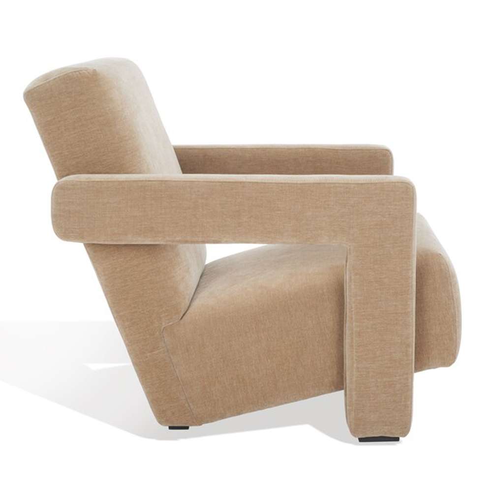 Safavieh - Couture - Taylor Modern Velvet Accent Chair - Light Brown - SFV5046C veiw 4