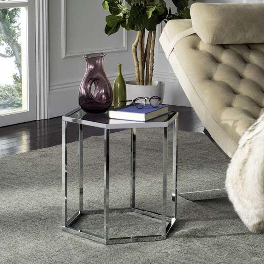 Safavieh - Teagan End Table - Chrome - MMT6002A veiw 2