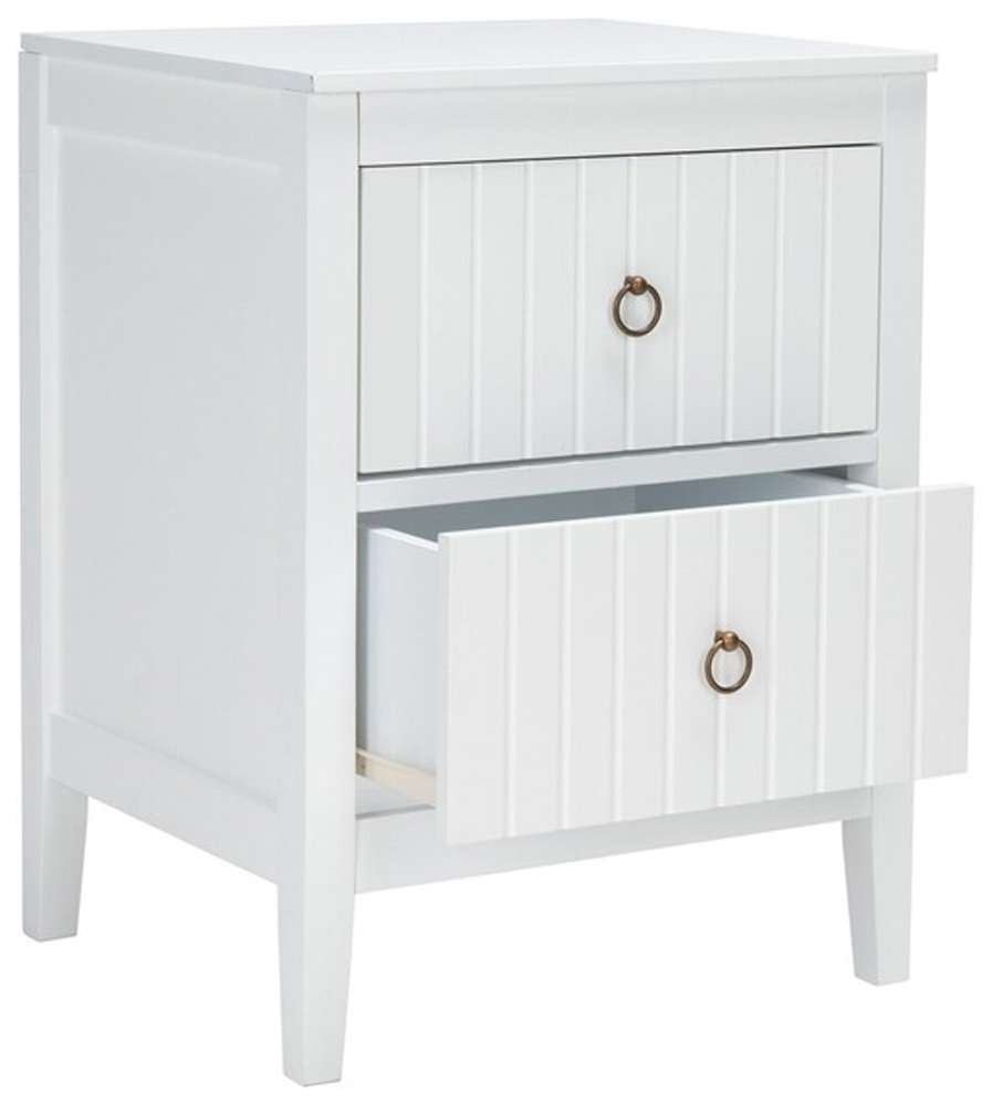 Safavieh - Tegan 2 Drawer Night Stand - White - NST5004A veiw 4