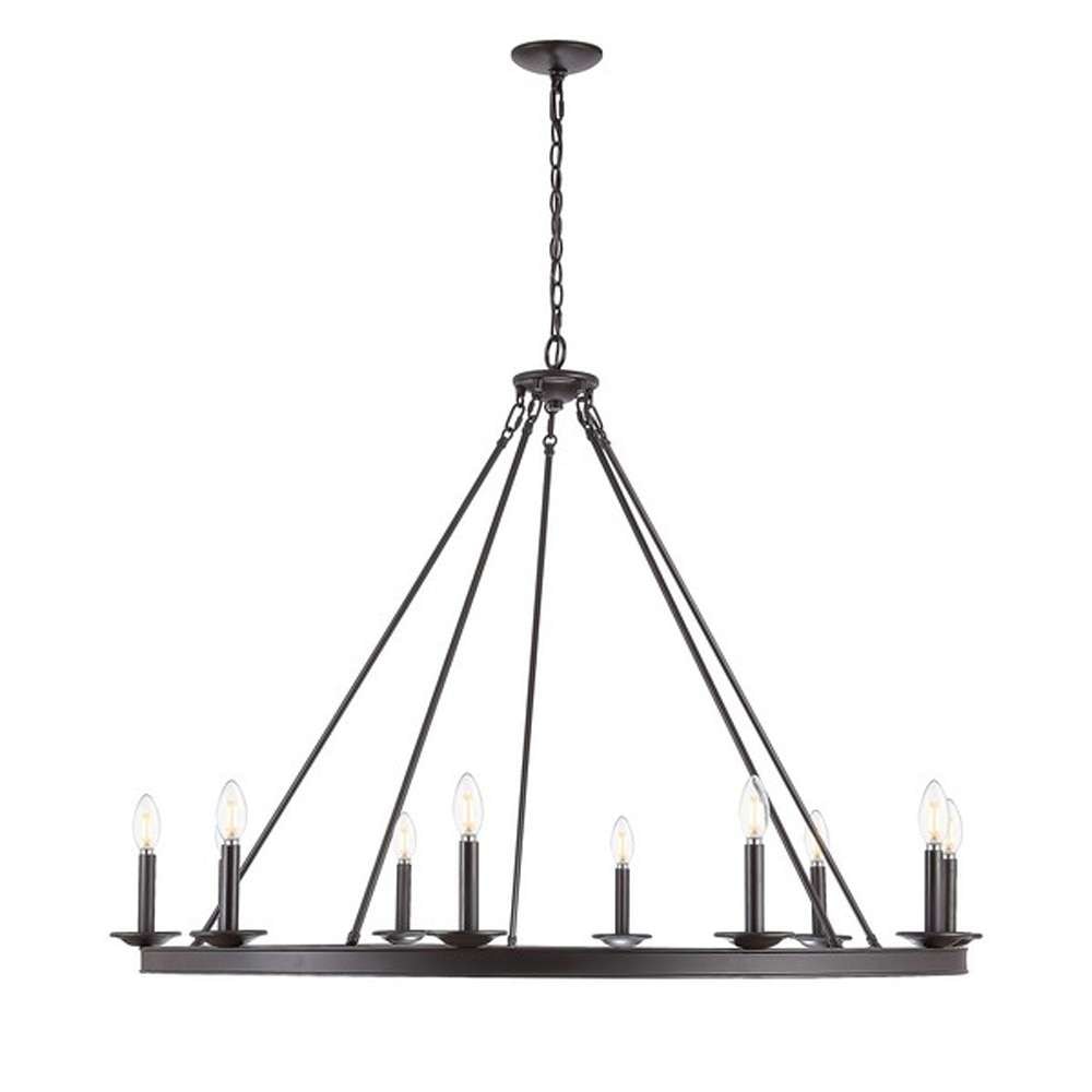 Safavieh - Telta 10Lt 46.5in Chandelier - Oil Rub Bronze - CHA4017A veiw 1