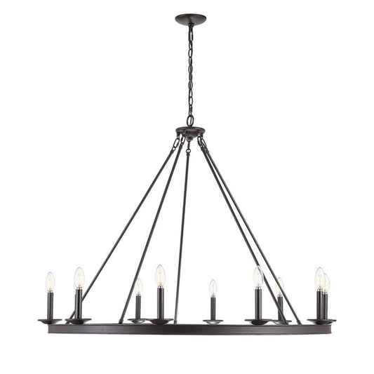 Safavieh - Telta 10Lt 46.5in Chandelier - Oil Rub Bronze - CHA4017A veiw 1
