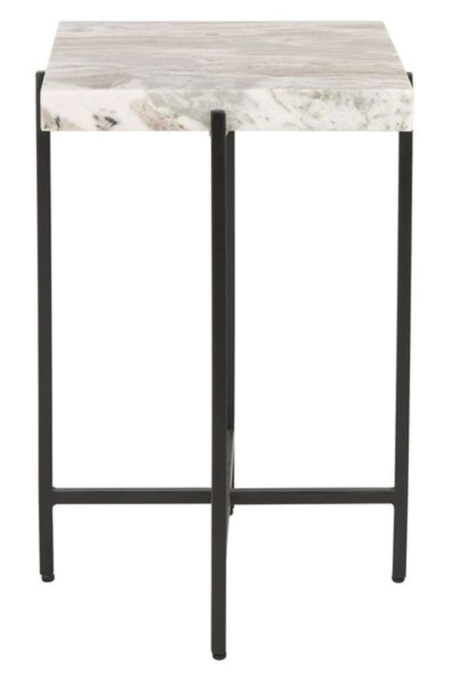 Safavieh - Tenzin Stone Top Accent Table - Multi Grey - Black - ACC3707A veiw 3
