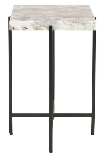 Safavieh - Tenzin Stone Top Accent Table - Multi Grey - Black - ACC3707A veiw 3