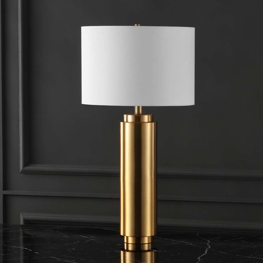Safavieh - Couture - Terry Metal Pillar Table Lamp - Gold - White - CTL1025A veiw 1