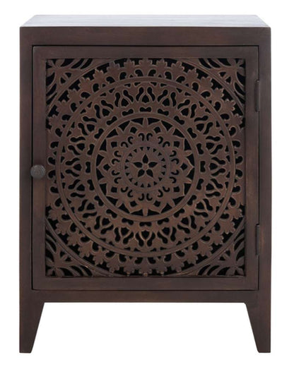 Safavieh - Thea 1 Door Carved Nightstand - Brown - NST5300A veiw 1