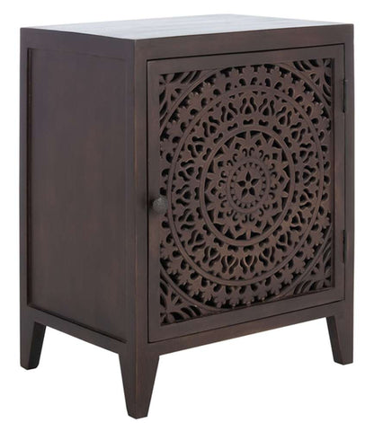Safavieh - Thea 1 Door Carved Nightstand - Brown - NST5300A veiw 3