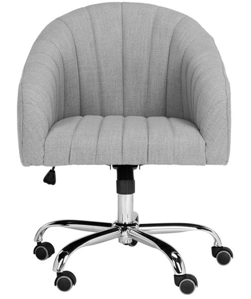 Safavieh - Themis Swivel Office Chair - Grey - Chrome - OCH4503A veiw 1