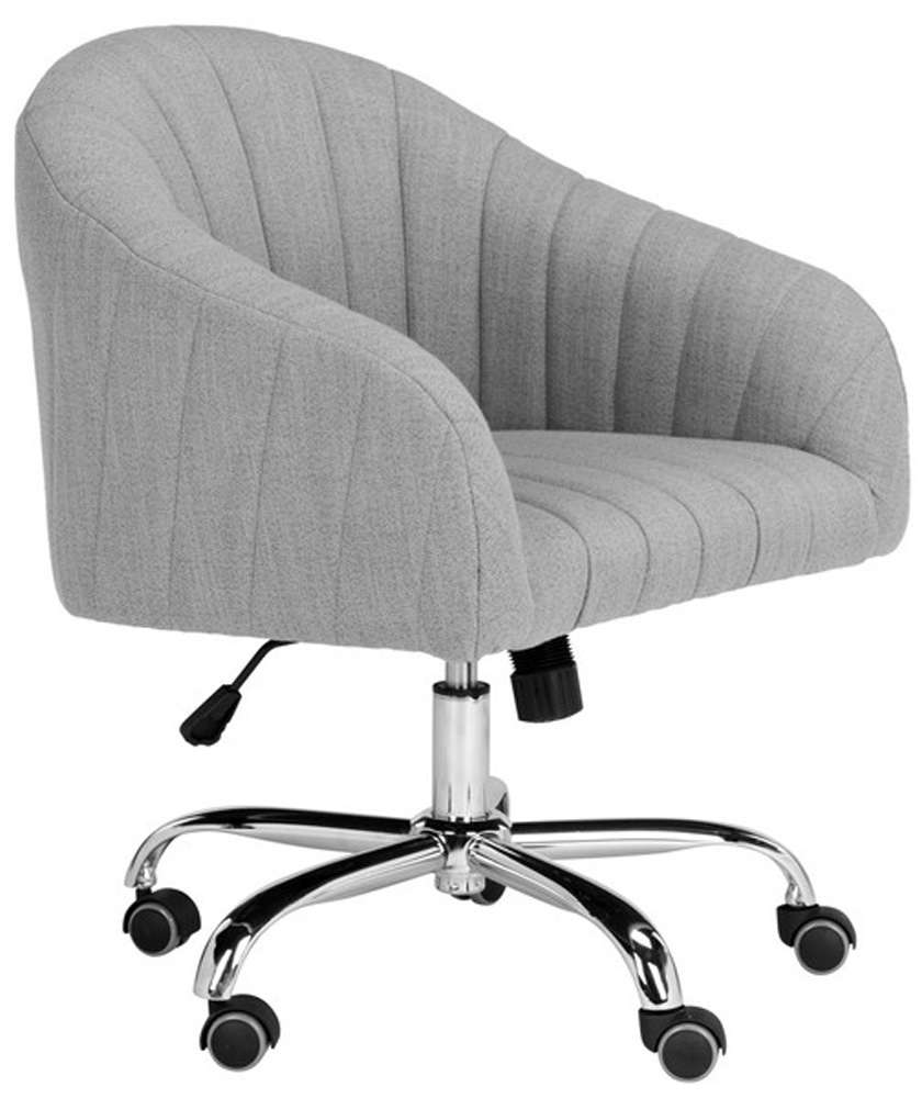 Safavieh - Themis Swivel Office Chair - Grey - Chrome - OCH4503A veiw 3