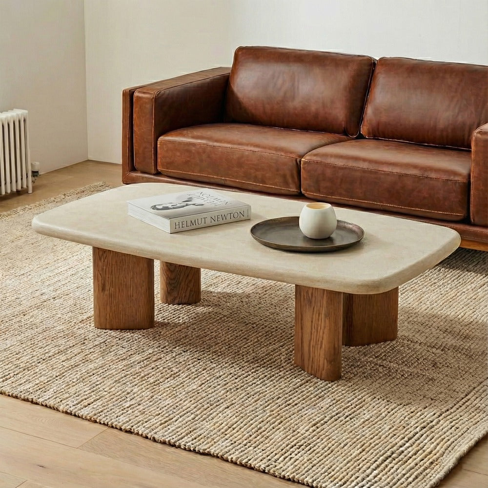 Safavieh - Theodora Coffee Table / Chestnut / Cream - SFV9029A-2BX view 2