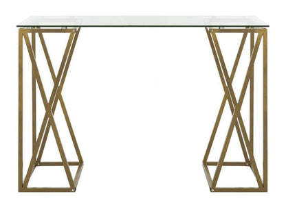 Safavieh - Theresa Glass Top Desk - Clear - Gold - DSK2202A veiw 1