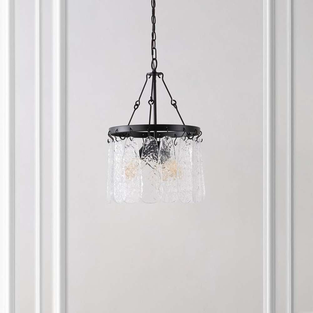 Safavieh - Thryssa 3Lt 15in Chandelier - Black - Clear - CHA4055A veiw 1
