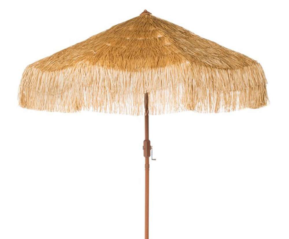 Safavieh - Tiki 9Ft Crank Umbrella - Brown - PAT8012A veiw 1