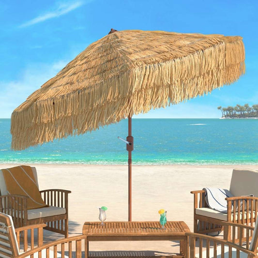 Safavieh - Tiki 9Ft Crank Umbrella - Brown - PAT8012A veiw 2