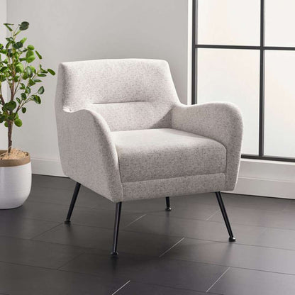 Safavieh - Tilbrook Arm Chair - Light Grey - Black - ACH5203B veiw 2