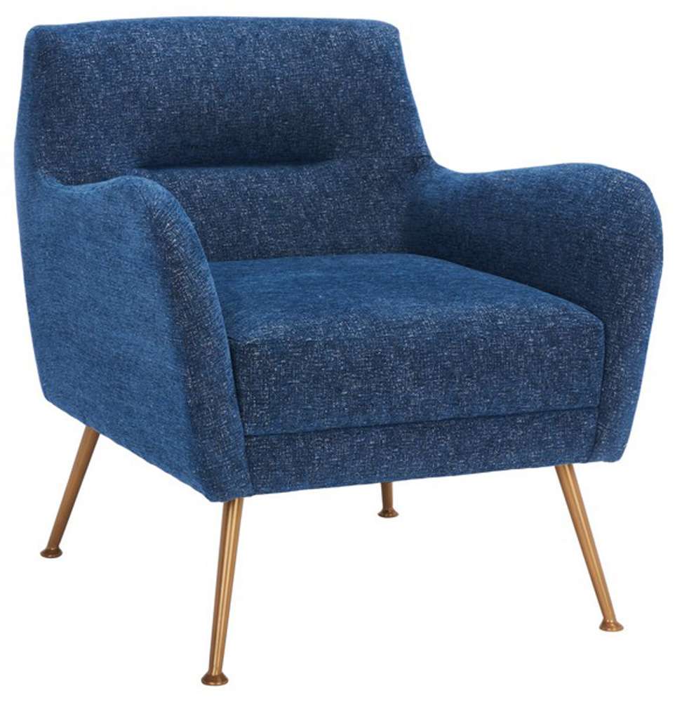Safavieh - Tilbrook Arm Chair - Navy - Gold - ACH5203A veiw 3