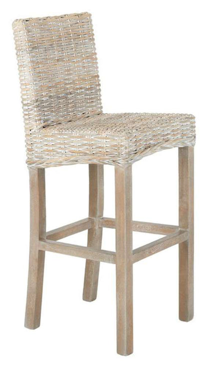 Safavieh - Tobie Rattan Bar Stool - Grey White Wash - BST6500B veiw 2