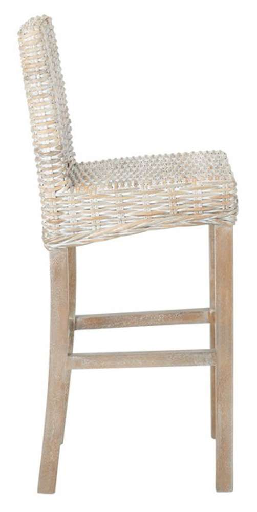 Safavieh - Tobie Rattan Bar Stool - Grey White Wash - BST6500B veiw 3