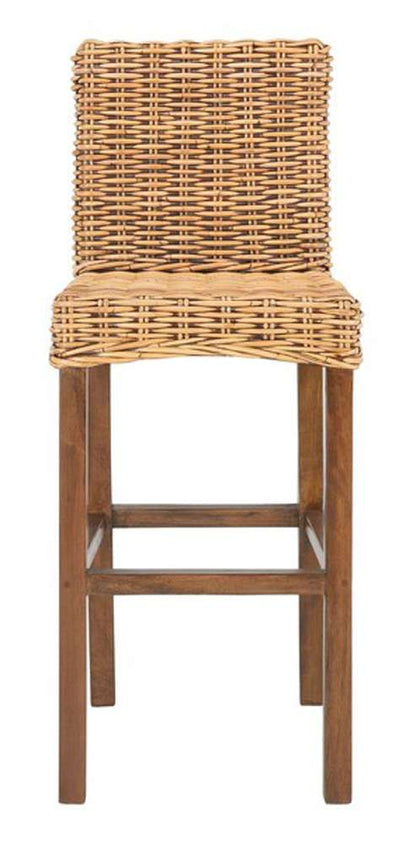 Safavieh - Tobie Rattan Bar Stool - Honey Brwn Wash - Antique Brow - BST6500C veiw 1