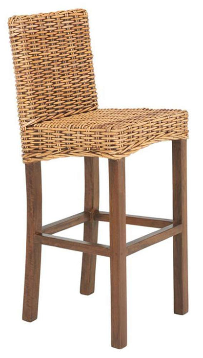 Safavieh - Tobie Rattan Bar Stool - Honey Brwn Wash - Antique Brow - BST6500C veiw 3