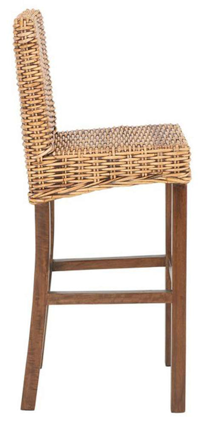 Safavieh - Tobie Rattan Bar Stool - Honey Brwn Wash - Antique Brow - BST6500C veiw 4