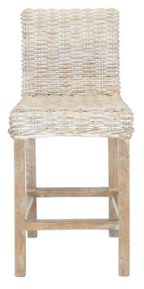 Safavieh - Tobie Rattan Counter Stool - Grey White Wash - BST6501B veiw 1