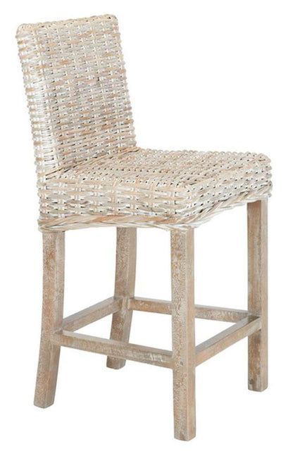 Safavieh - Tobie Rattan Counter Stool - Grey White Wash - BST6501B veiw 3