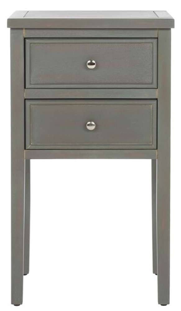 Safavieh - Toby Accent Table W Storage Drwrs - Ash Grey - AMH6625A veiw 1