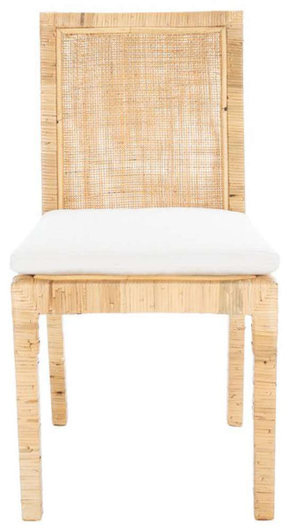 Safavieh - Tojo Cane Dining Chair W/ Cush - White - Natural  (Set of 2) - DCH6502A-SET2 veiw 1