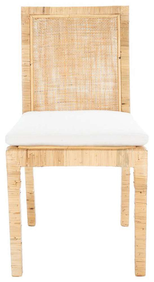 Safavieh - Tojo Cane Dining Chair W/ Cush - White - Natural  (Set of 2) - DCH6502A-SET2 veiw 1
