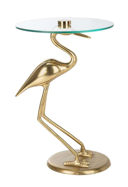 Safavieh - Tori Crane Base Accent Table - Gold - Glass - ACC4600A veiw 4