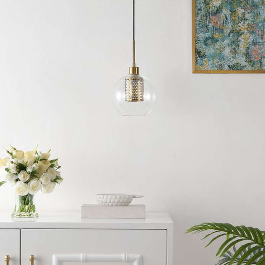 Safavieh - Toronto 7.75in Pendant - Clear - Brass - PND4146A veiw 1