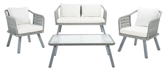 Safavieh - Torsla 4Pc Rope Living Set - Grey - Beige - PAT7520A veiw 1