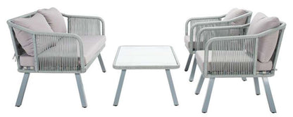 Safavieh - Torsla 4Pc Rope Living Set - Grey - Grey - PAT7520C veiw 4