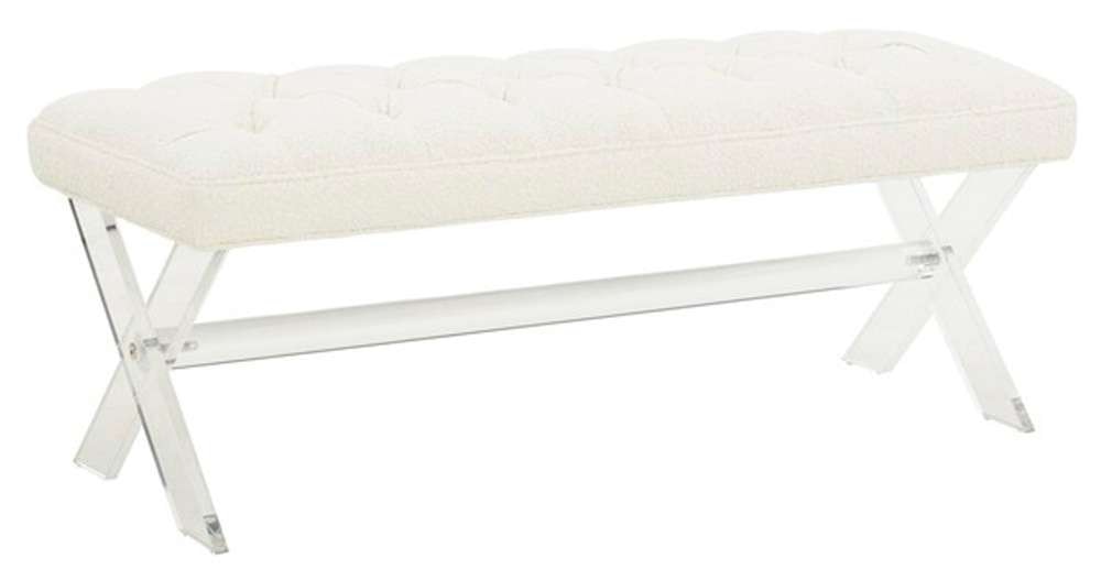 Safavieh - Couture - Tourmaline Acrylic Bench - Ivory - SFV4722F veiw 3