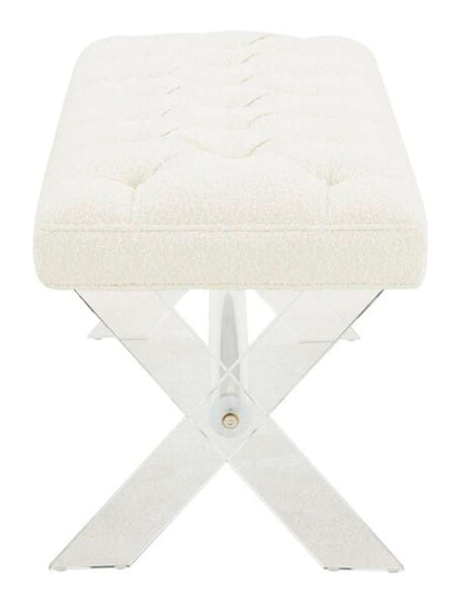 Safavieh - Couture - Tourmaline Acrylic Bench - Ivory - SFV4722F veiw 4