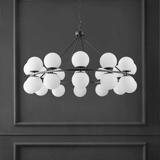 Safavieh - Couture - Traycee Metal Round Chandelier - Black - White - CTL1053A veiw 1