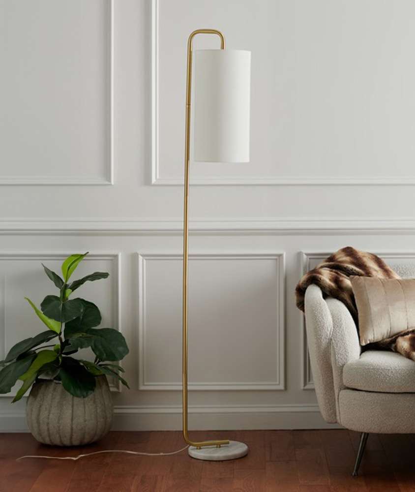 Safavieh - Troilus 64in Floor Lamp - Gold - White Marble - FLL7005A veiw 1