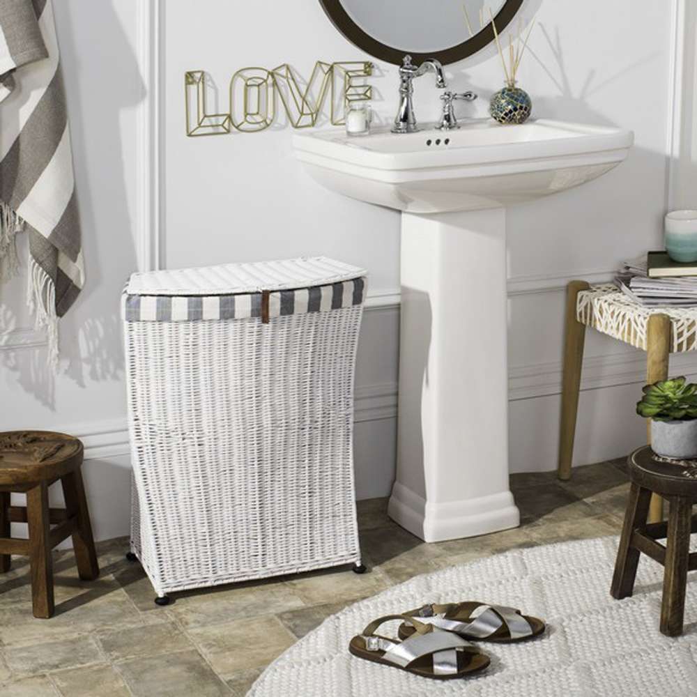 Safavieh - Trotter Laundry Basket - White - HAC6002A veiw 2