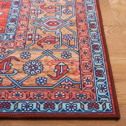 Safavieh - Tucson 152P Rust Navy (Machine Washable & Slip Resistant) - 6" X 8" - TSN152P-68 view 3